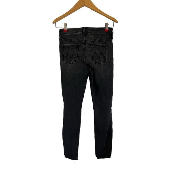 MOTHER x REVOLVE High Waisted Looker Ankle Fray in Night Hawk - Picture 3 of 14